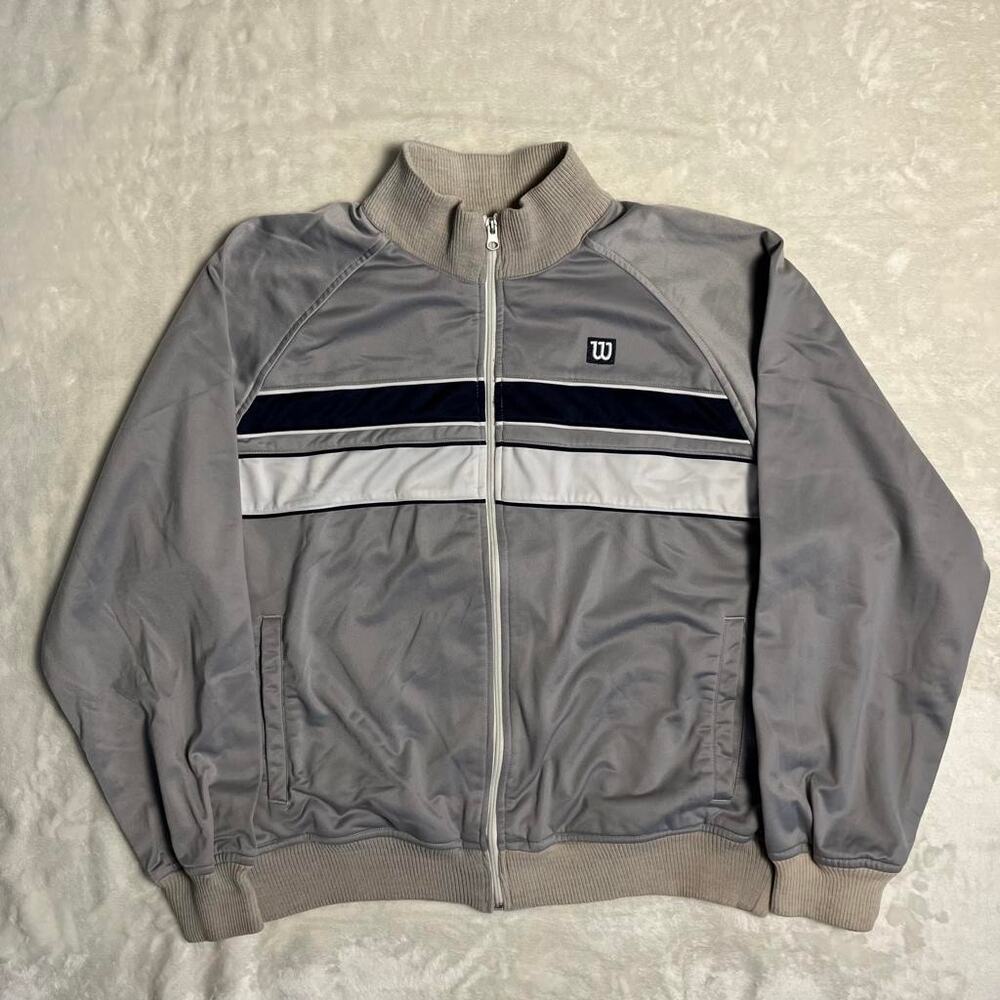 Vintage 90's Wilson Track Jacket Mens XL Warmup Full Zip Cowboys Colors 80's
